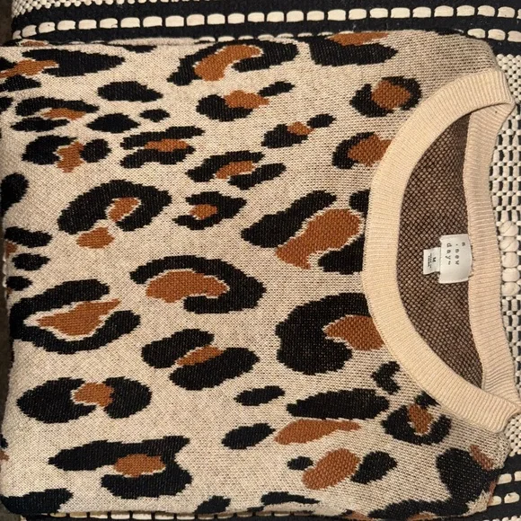 Leopard Print Crewneck Sweater - Picture 2 of 5